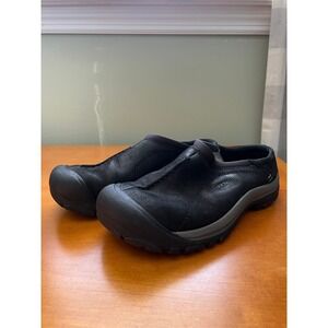 Keen Kaci Slide Winter Clogs Black Nubuck Leather Women Size 9.5